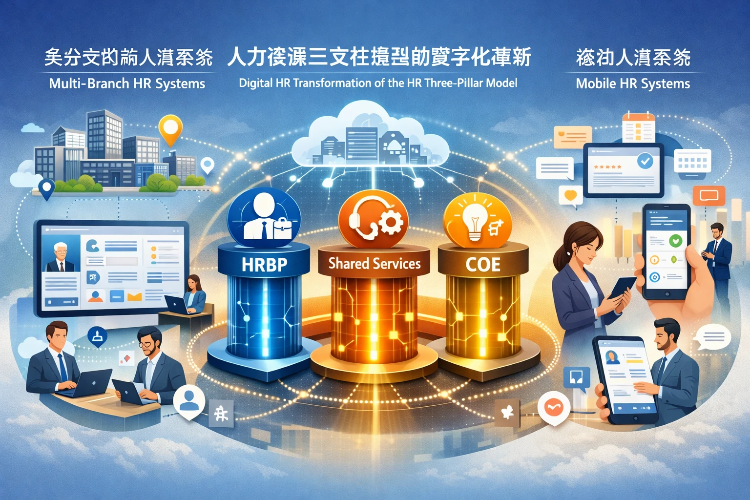 多分支机构人事系统与移动人事系统：人力资源三支柱模型的数字化革新