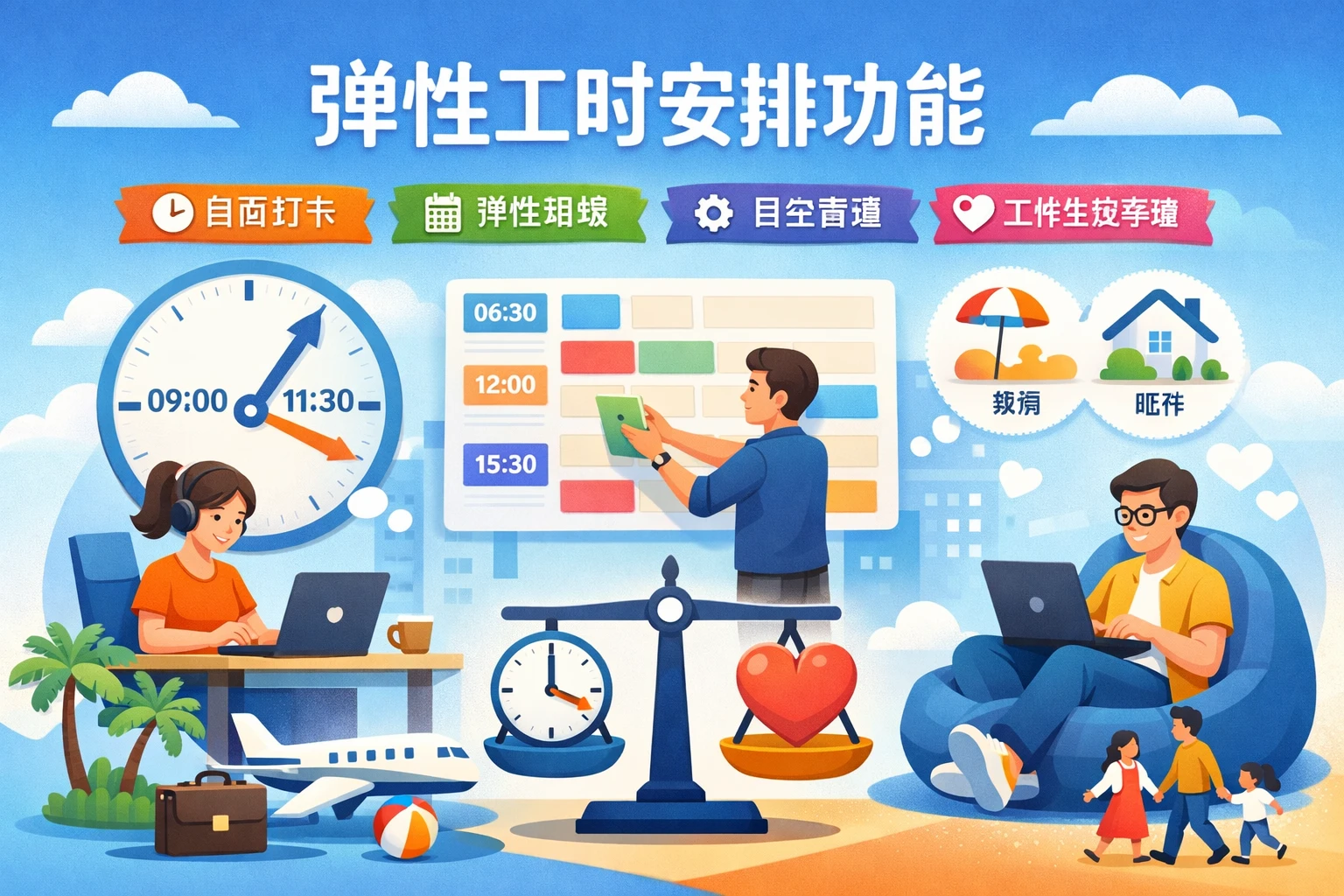 弹性工时安排功能