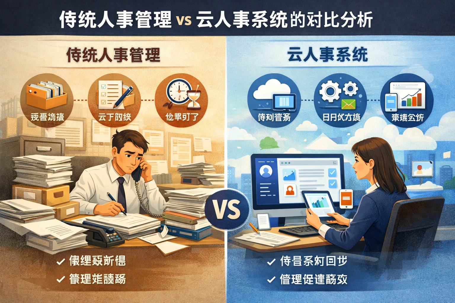 传统人事管理与云人事系统的对比分析