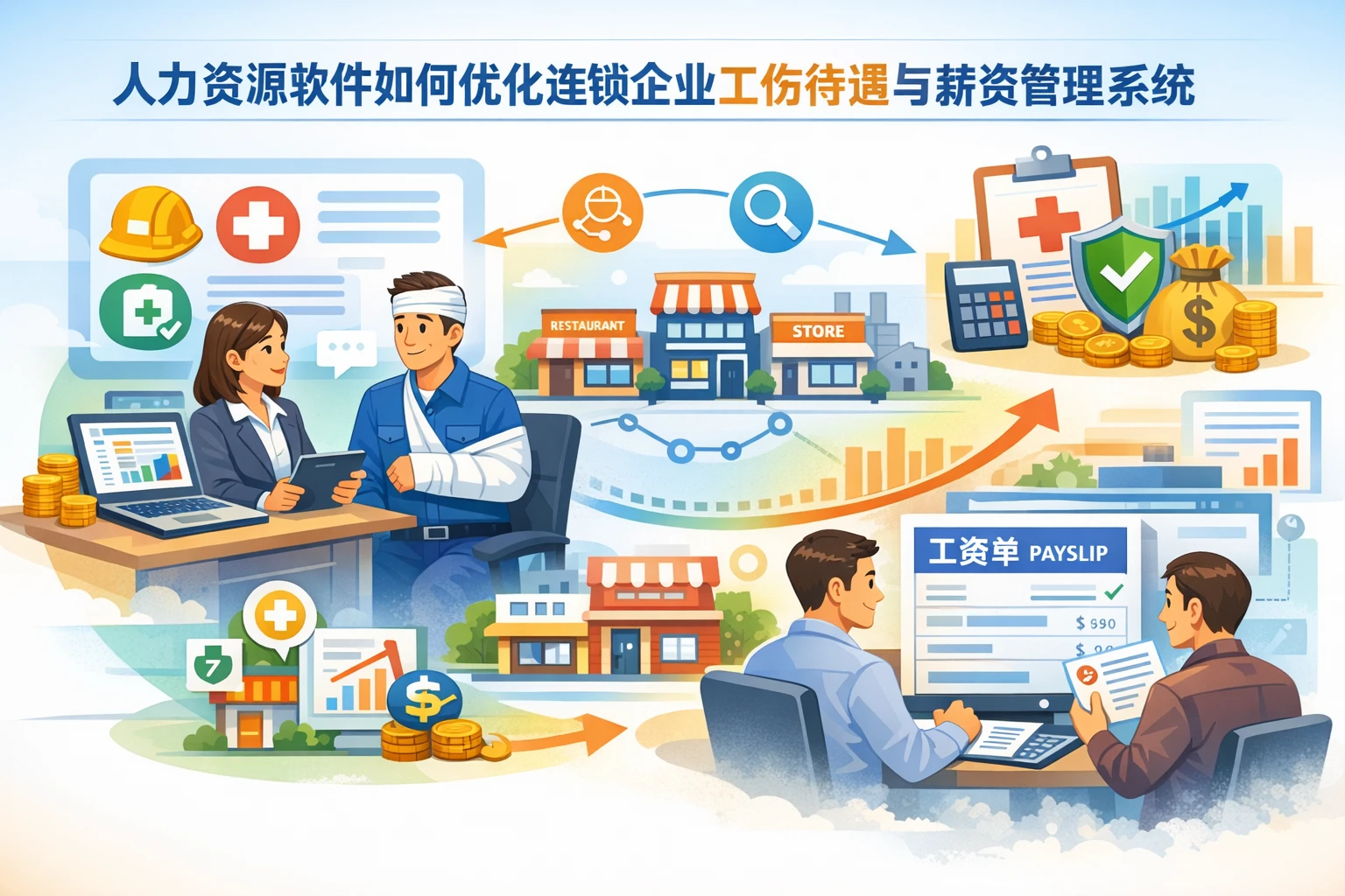 人力资源软件如何优化连锁企业工伤待遇与薪资管理系统