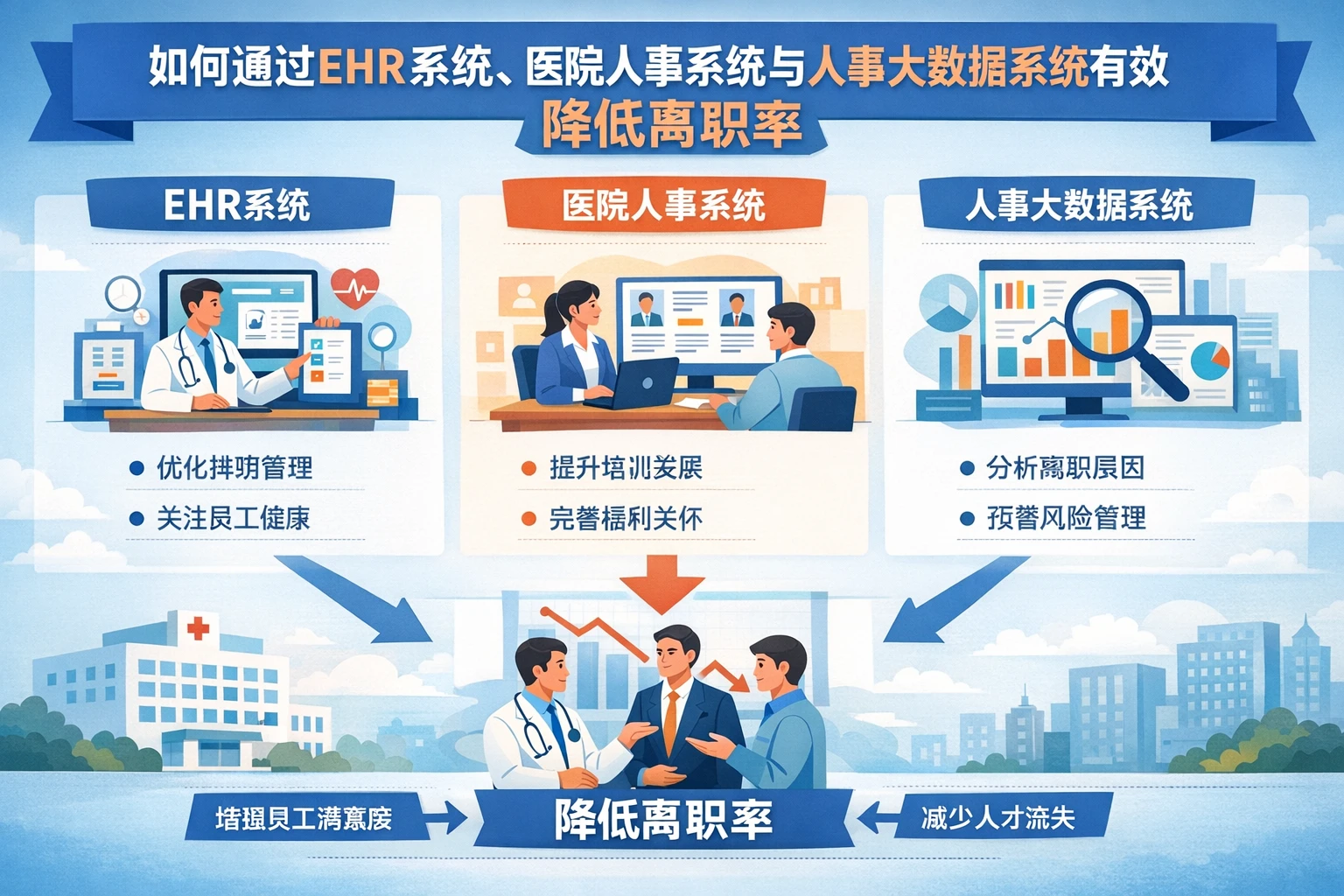 如何通过EHR系统、医院人事系统与人事大数据系统有效降低离职率