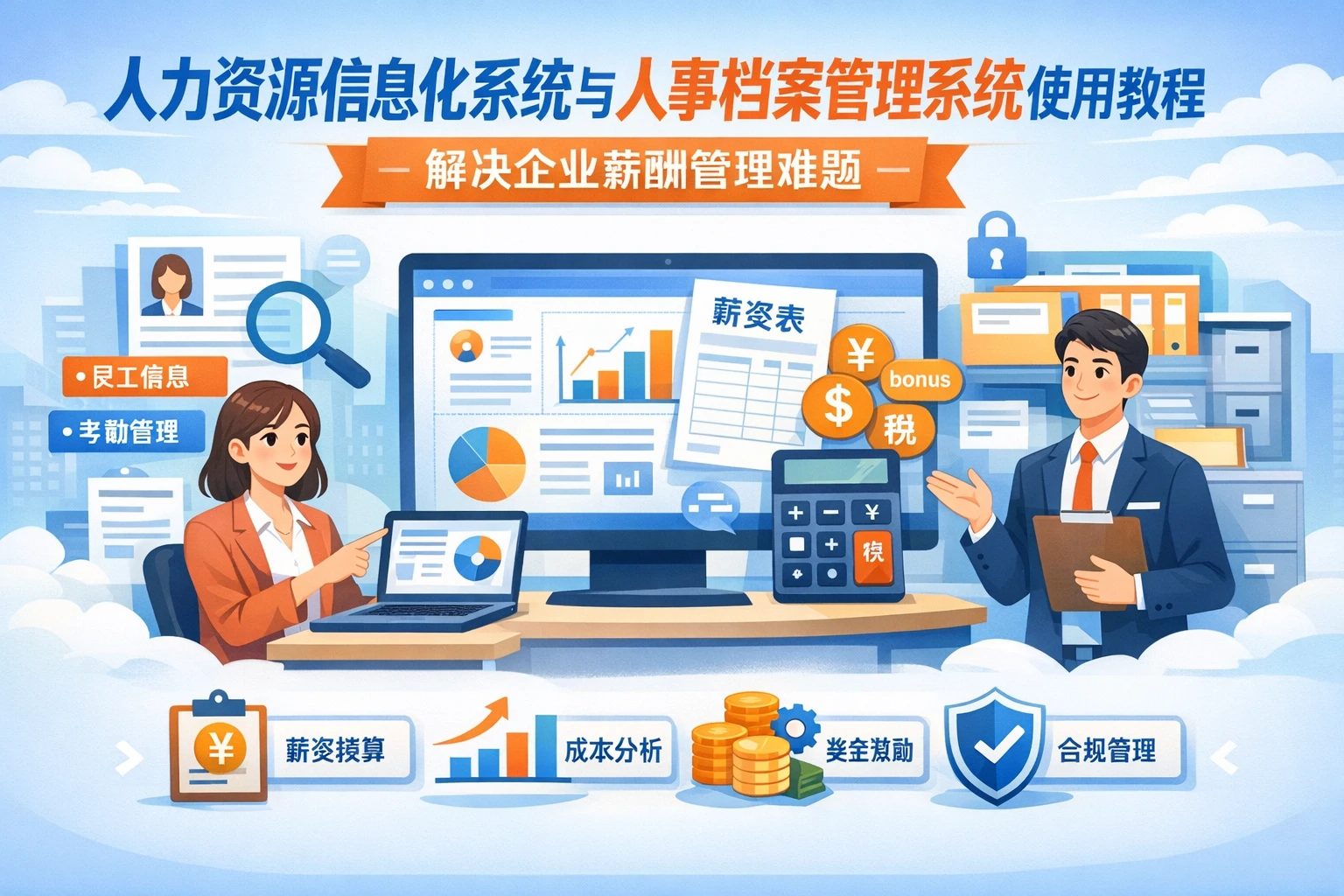 人力资源信息化系统与人事档案管理系统使用教程：解决企业薪酬管理难题