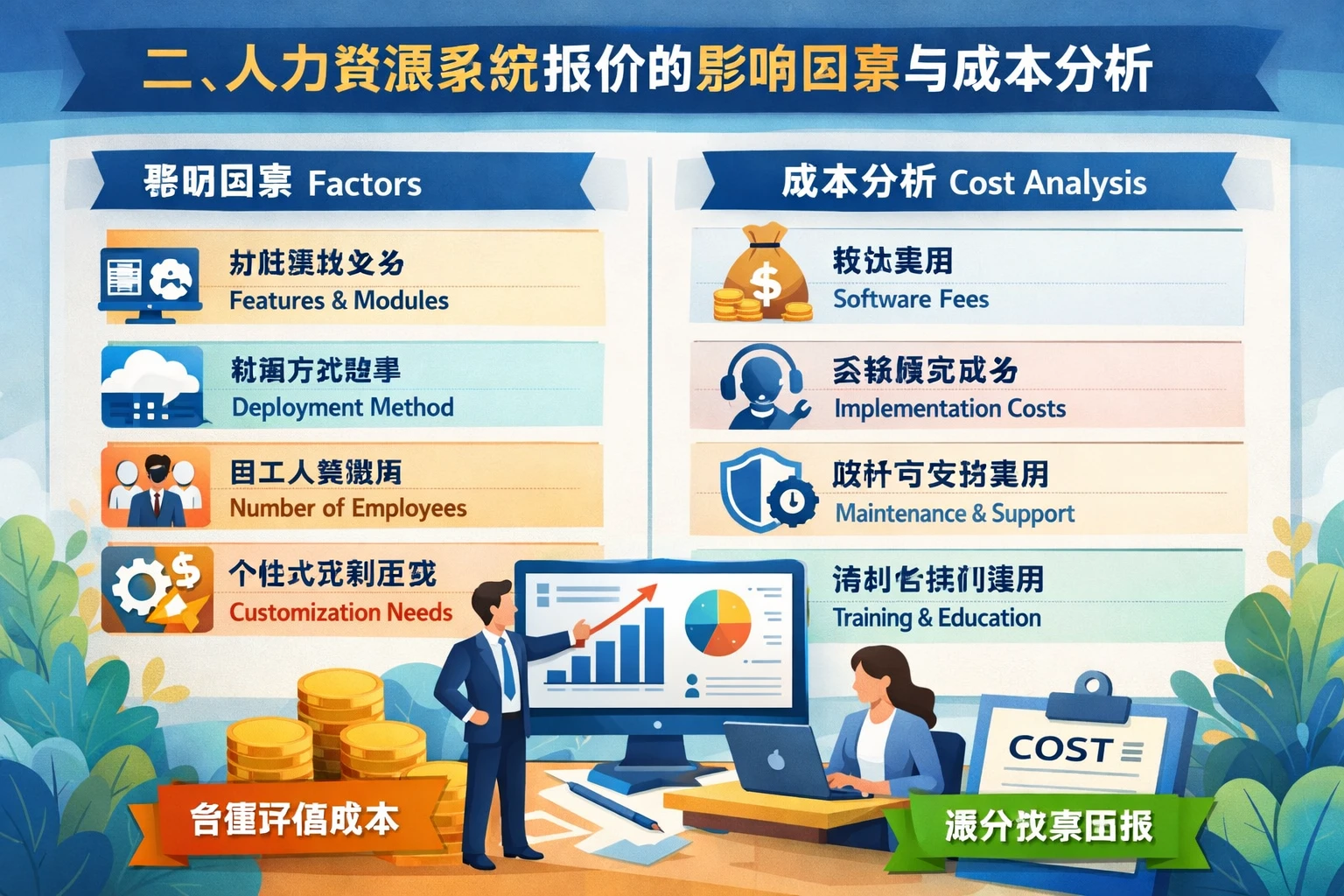 二、人力资源系统报价的影响因素与成本分析