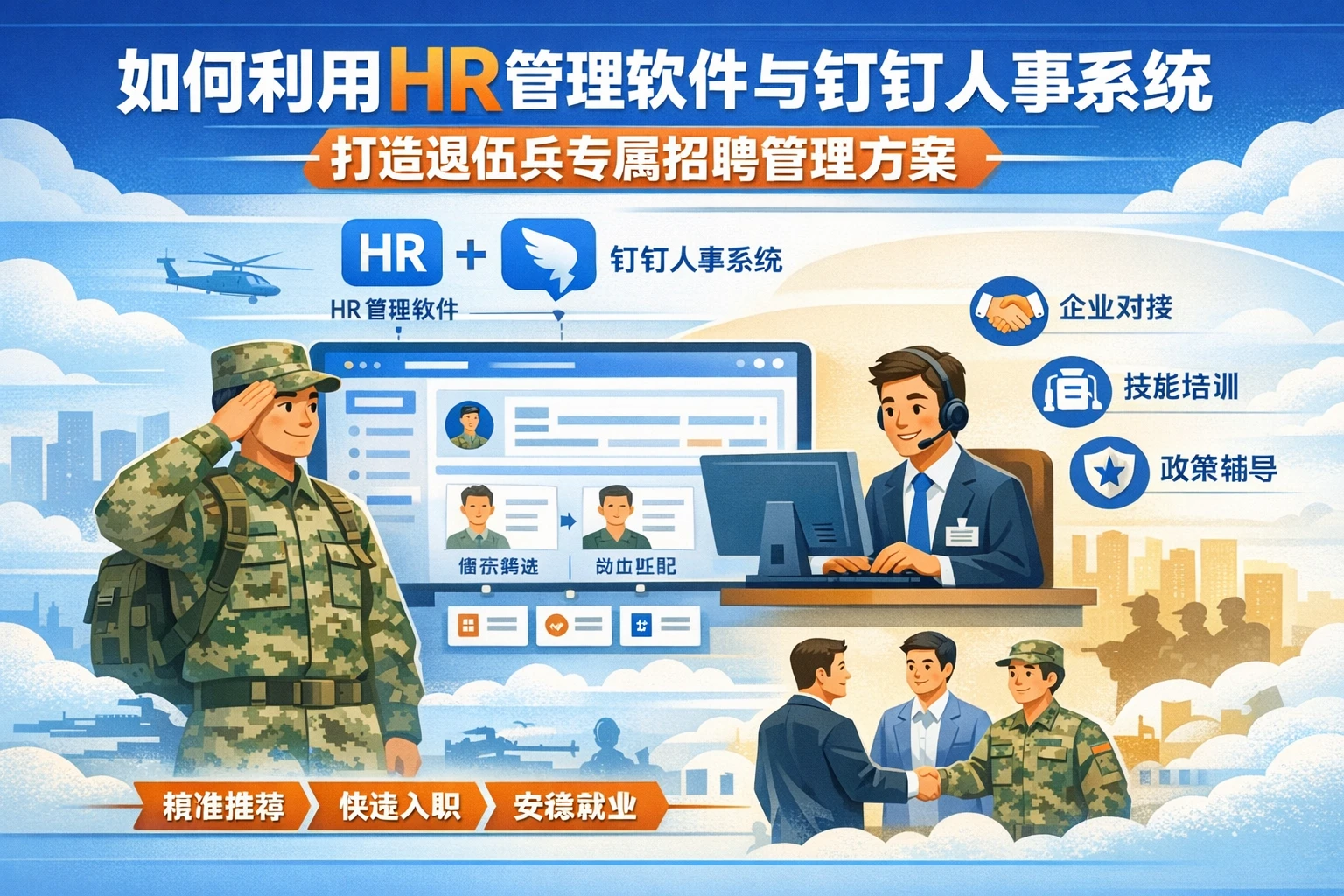 如何利用HR管理软件与钉钉人事系统打造退伍兵专属招聘管理方案
