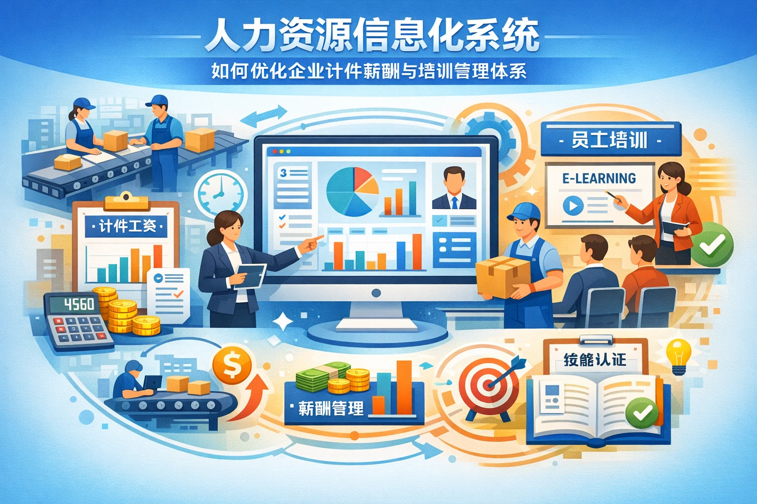 人力资源信息化系统如何优化企业计件薪酬与培训管理体系