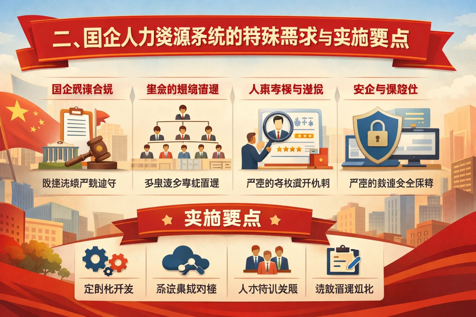 二、国企人力资源系统的特殊需求与实施要点