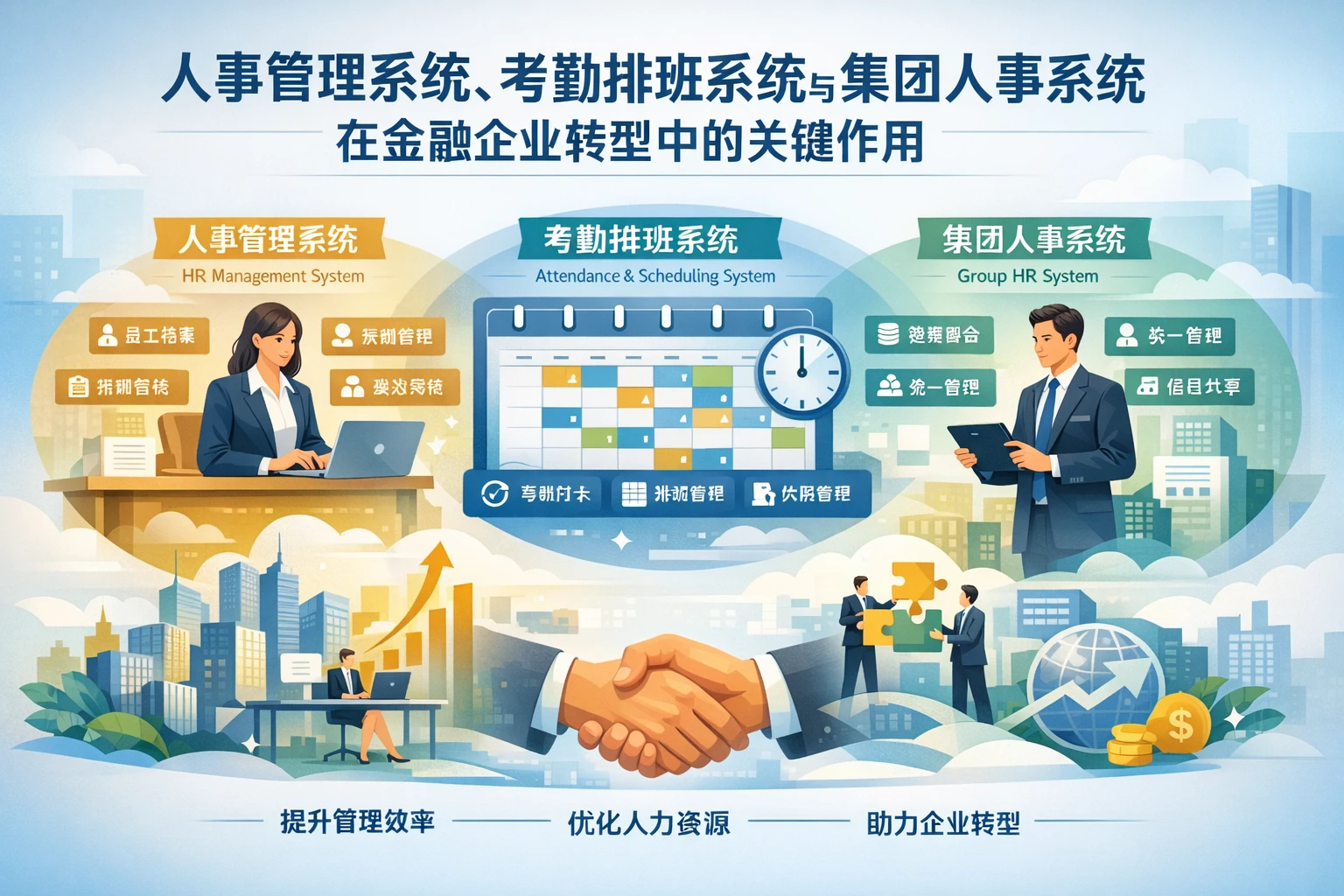人事管理系统、考勤排班系统与集团人事系统在金融企业转型中的关键作用