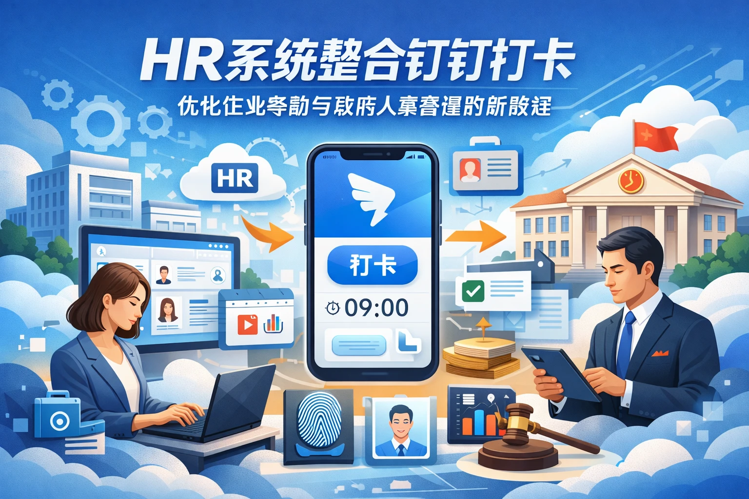 HR系统整合钉钉打卡：优化企业考勤与政府人事管理的新路径