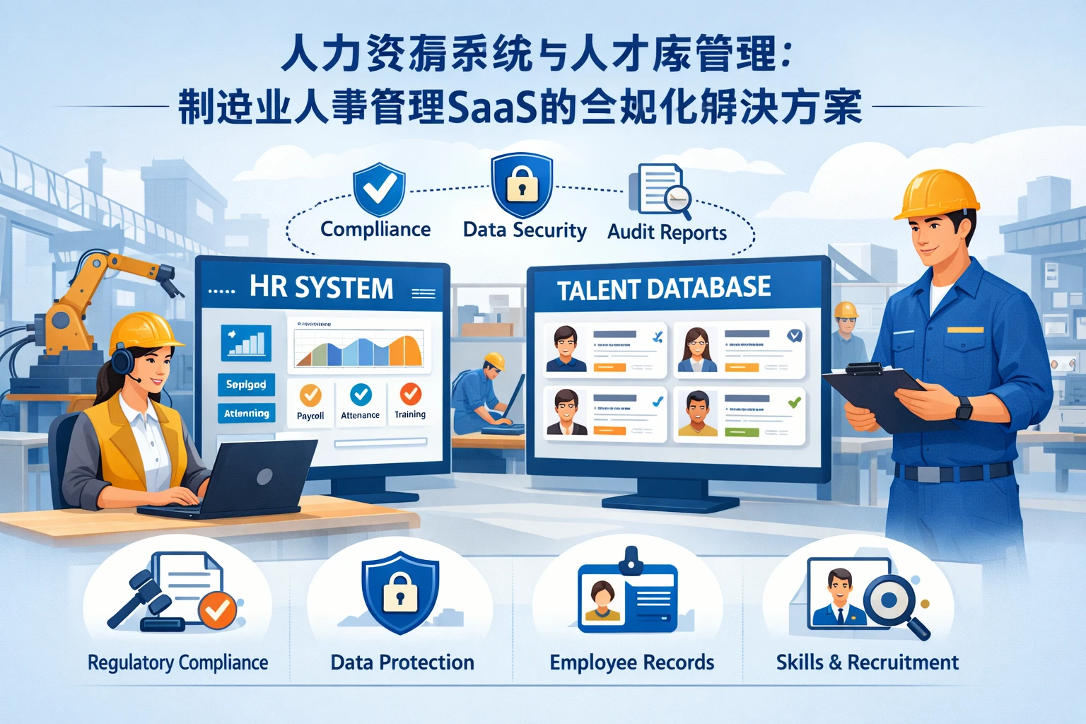 人力资源系统与人才库管理系统：制造业人事管理SaaS的合规化解决方案
