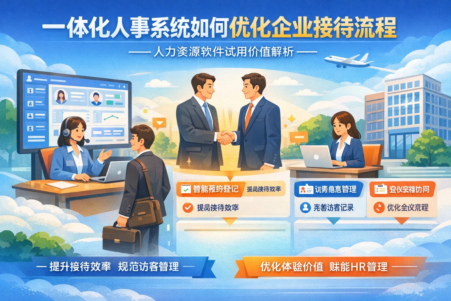 一体化人事系统如何优化企业接待流程——人力资源软件试用价值解析