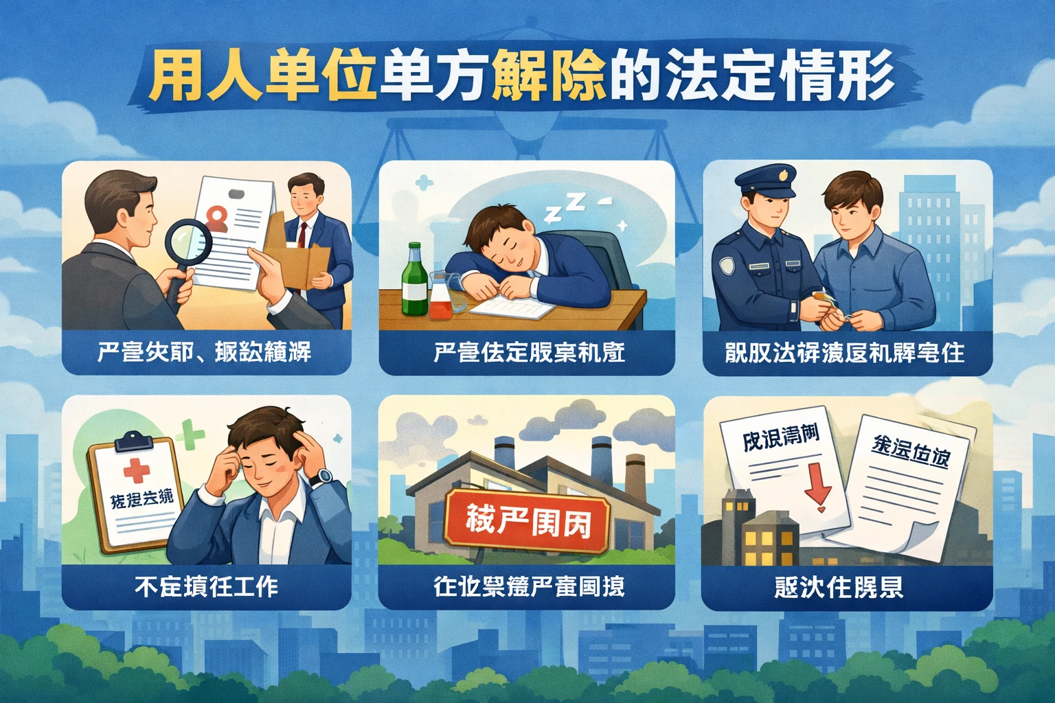 用人单位单方解除的法定情形