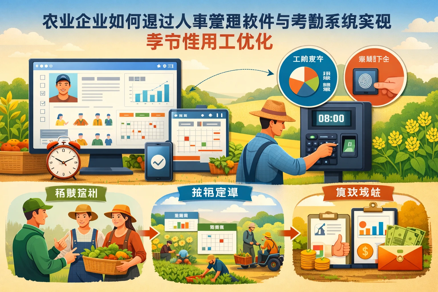 农业企业如何通过人事管理软件与考勤系统实现季节性用工优化