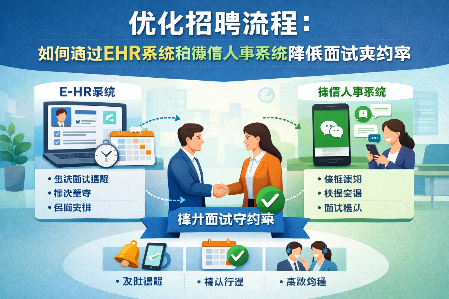 优化招聘流程：如何通过EHR系统和微信人事系统降低面试爽约率