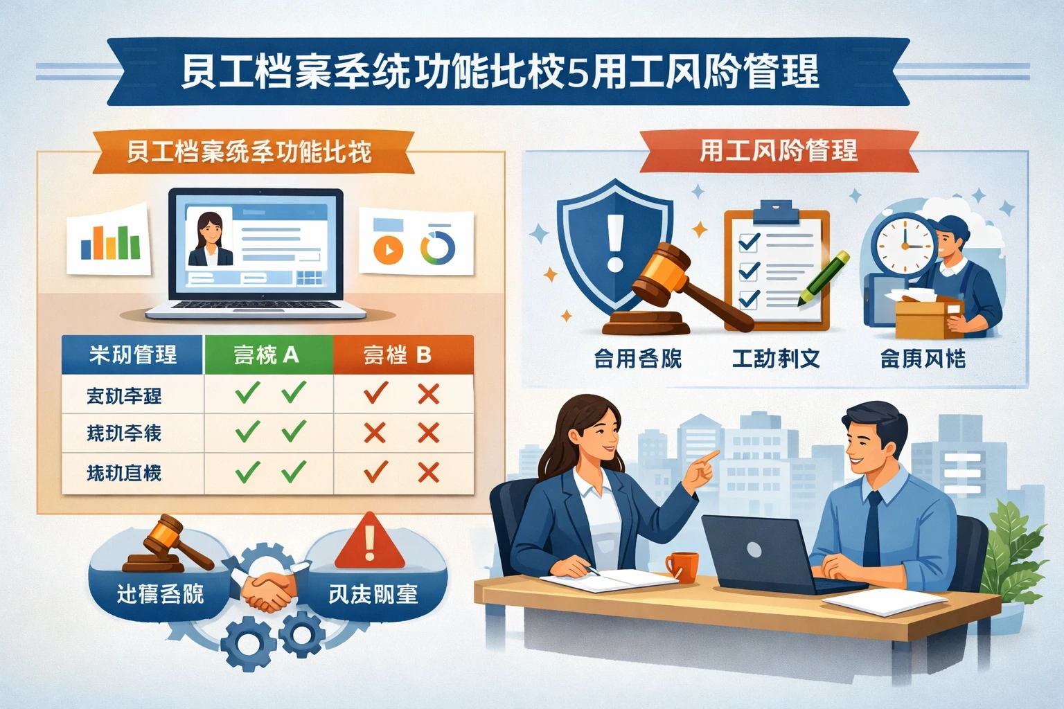 人力资源软件中员工档案系统功能比较与用工风险管理