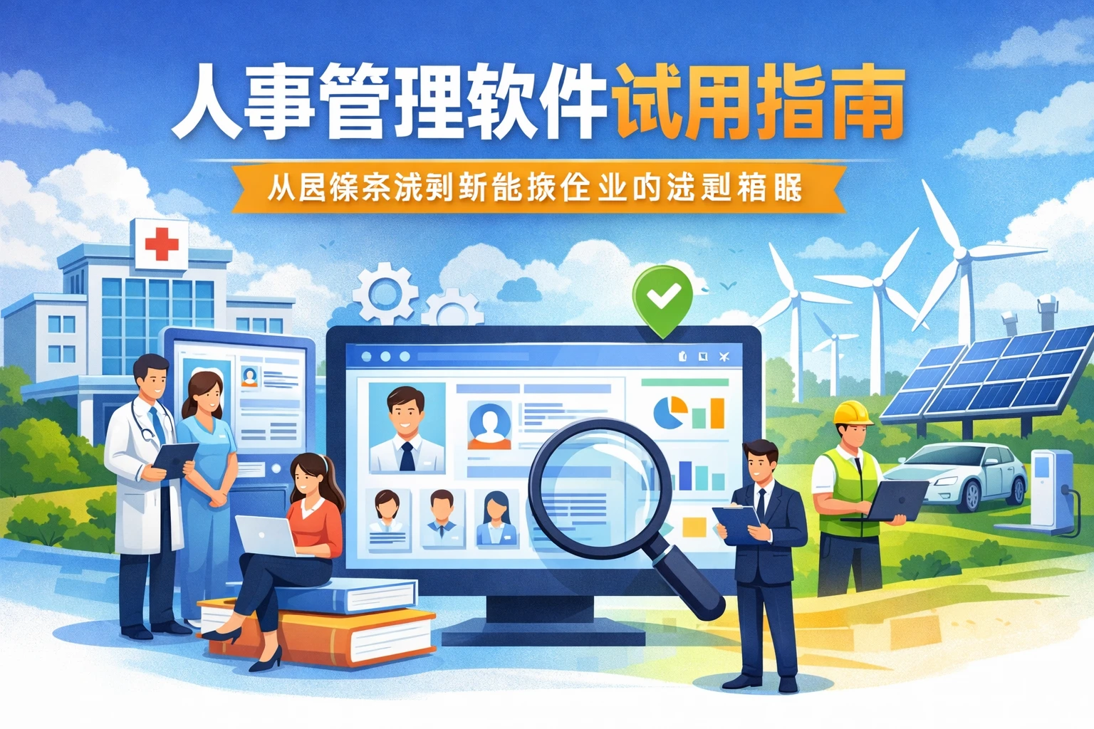 人事管理软件试用指南：从医院系统到新能源企业的选型策略