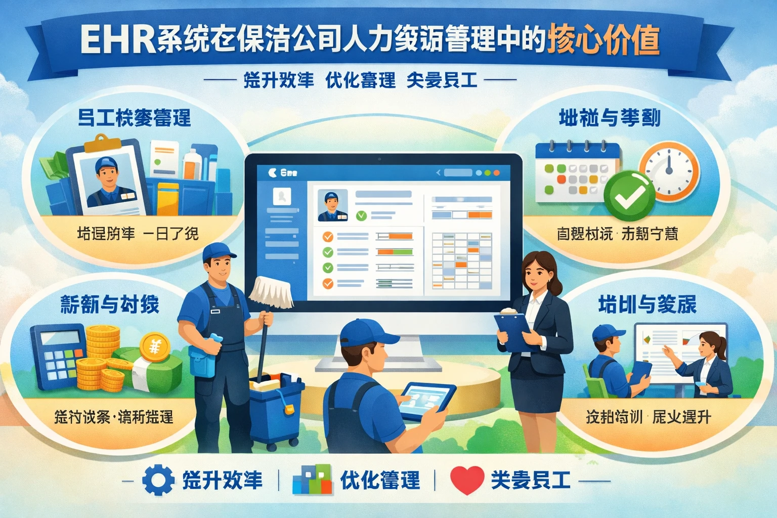 EHR系统在保洁公司人力资源管理中的核心价值