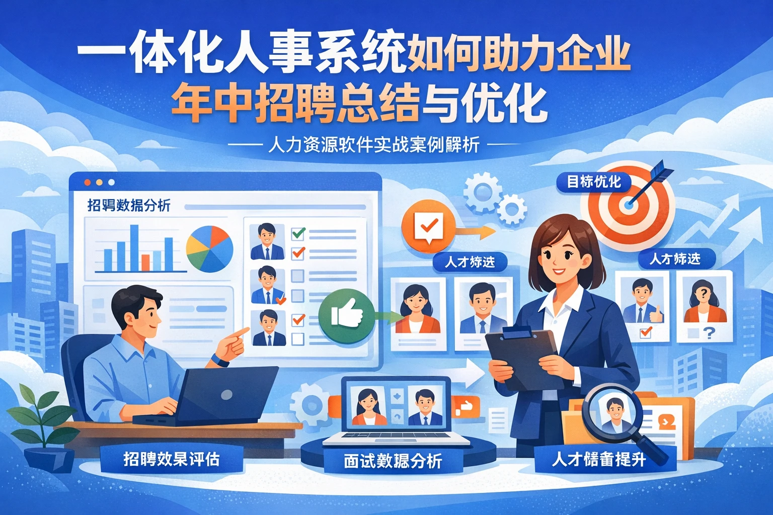 一体化人事系统如何助力企业年中招聘总结与优化——人力资源软件实战案例解析