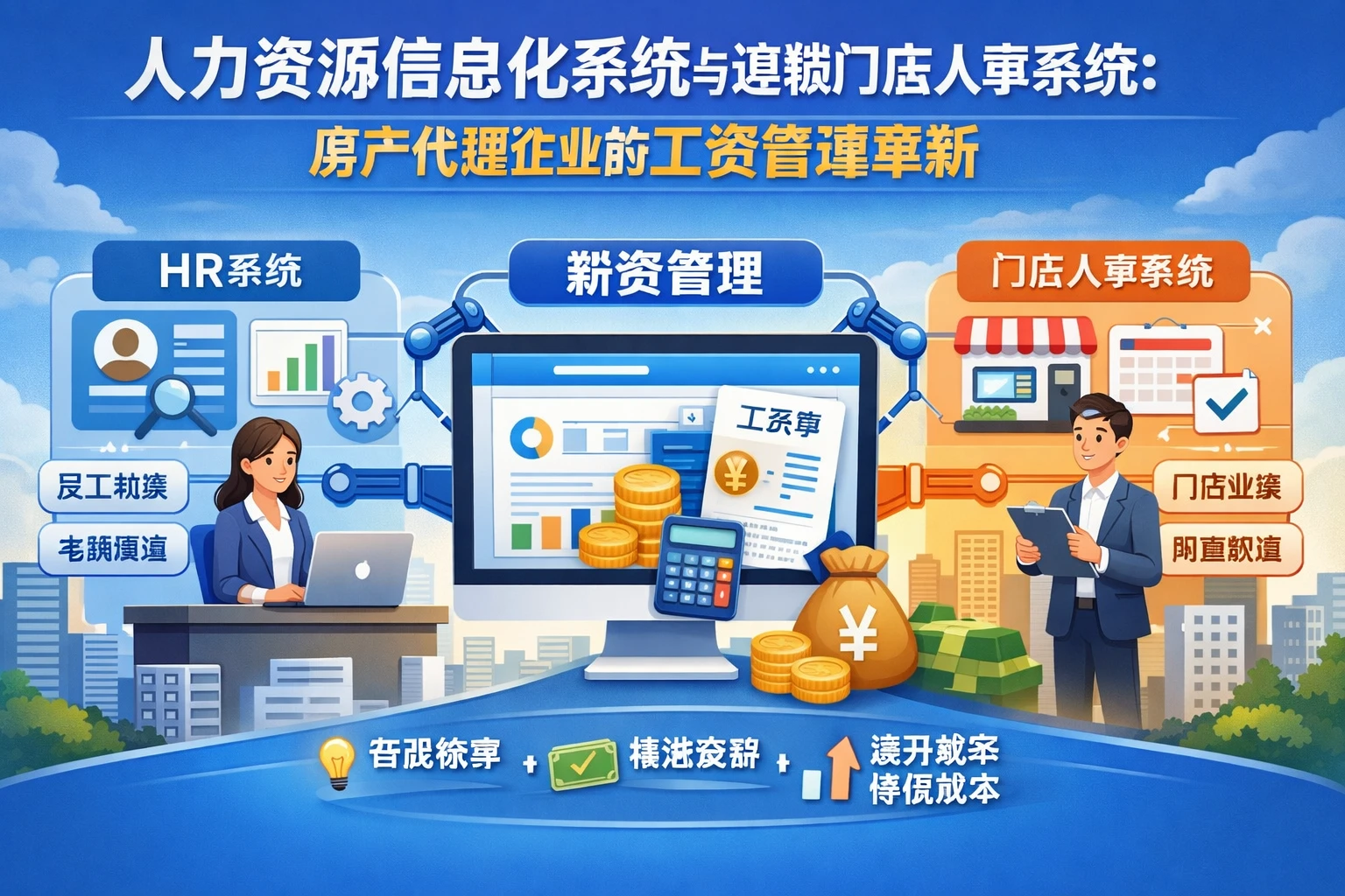 人力资源信息化系统与连锁门店人事系统：房产代理企业的工资管理革新