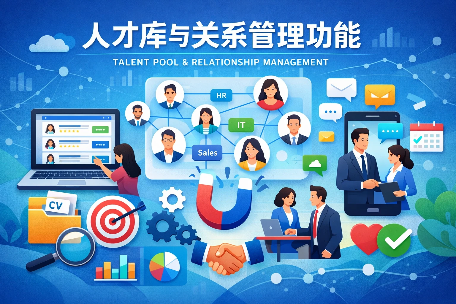 人才库与关系管理功能