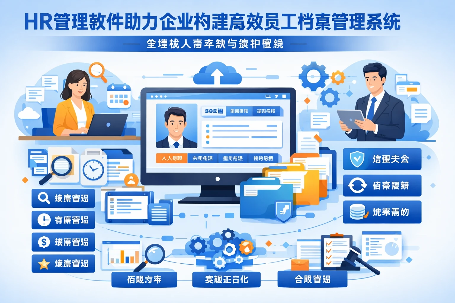 HR管理软件助力企业构建高效员工档案管理系统：全模块人事系统与维护策略