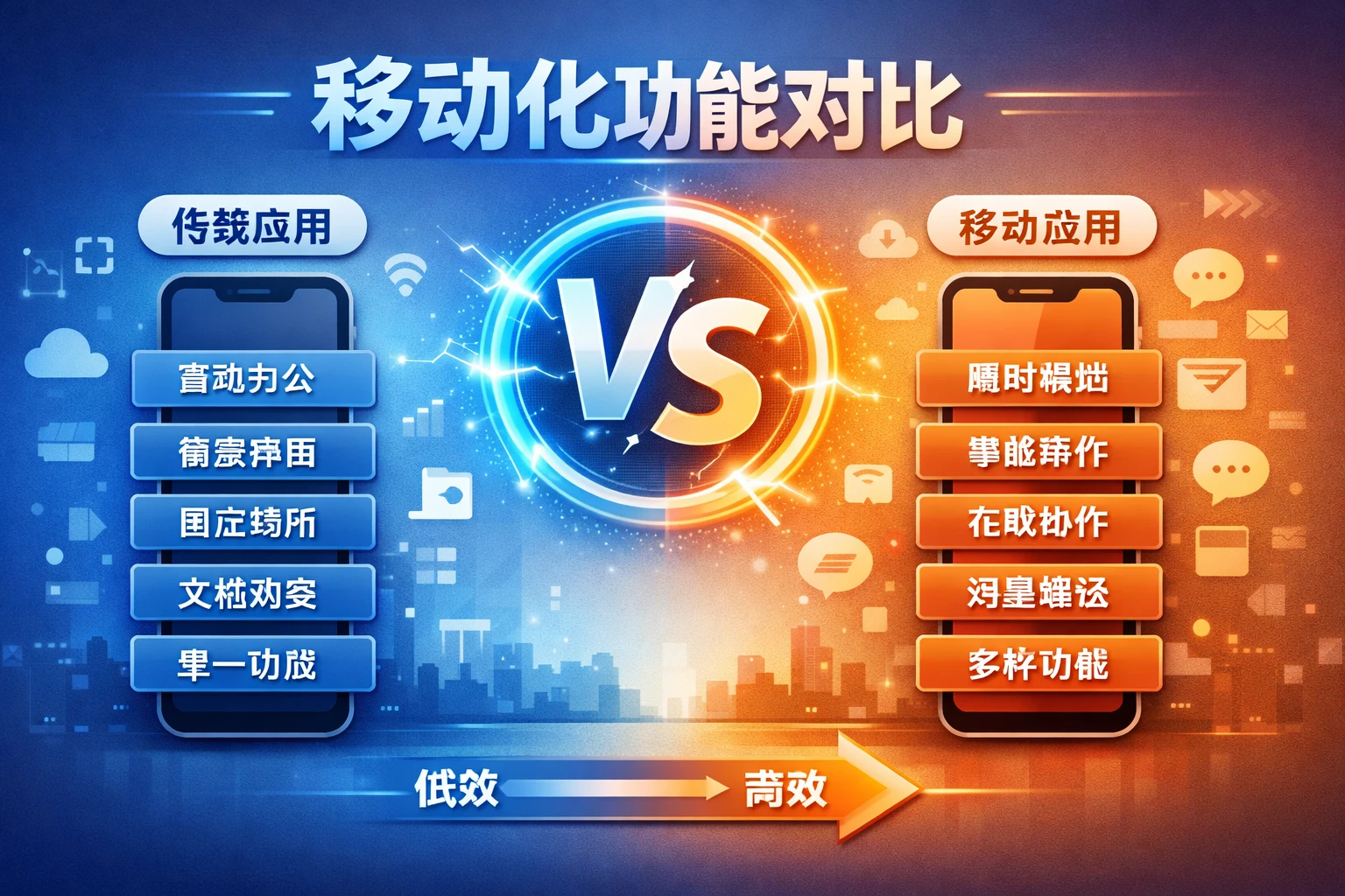 移动化功能对比