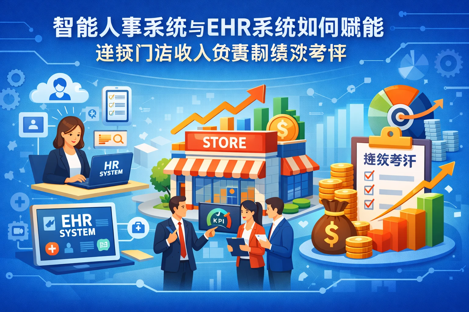 智能人事系统与EHR系统如何赋能连锁门店收入负责制绩效考评