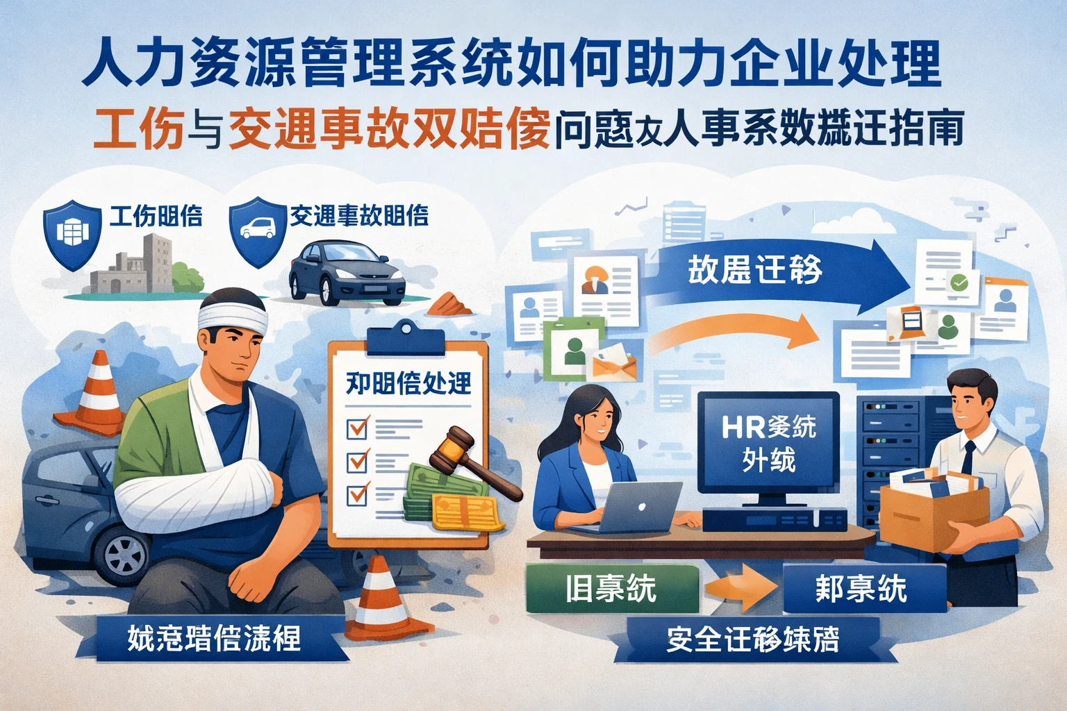 人力资源管理系统如何助力企业处理工伤与交通事故双赔偿问题及人事系统数据迁移指南