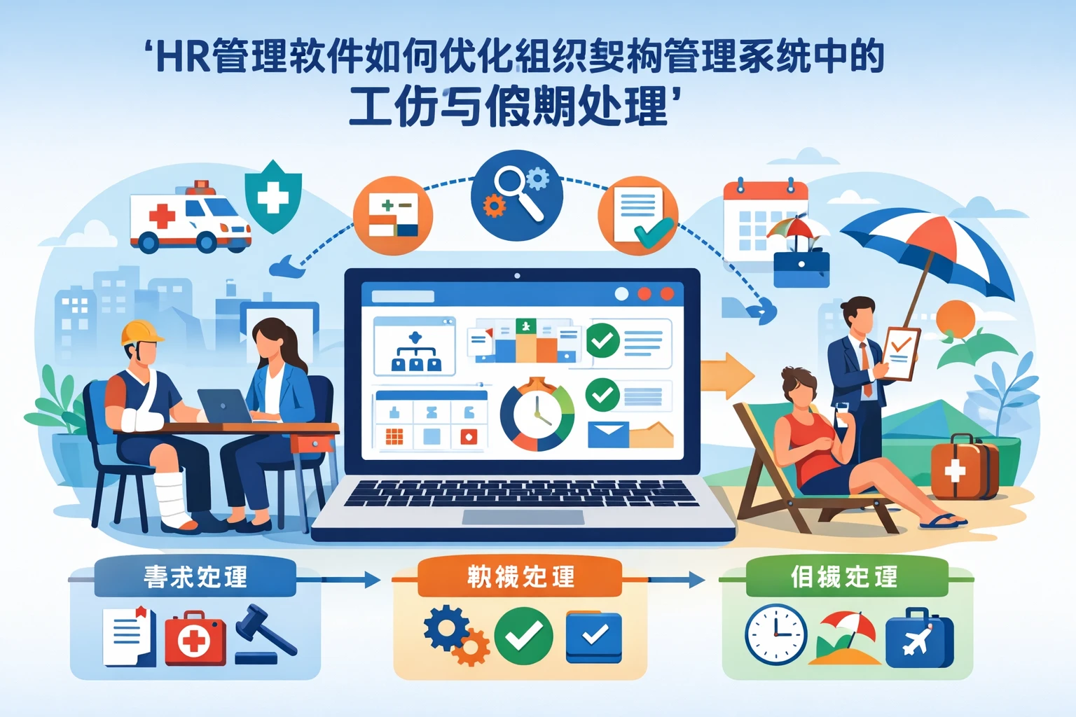 HR管理软件如何优化组织架构管理系统中的工伤与假期处理