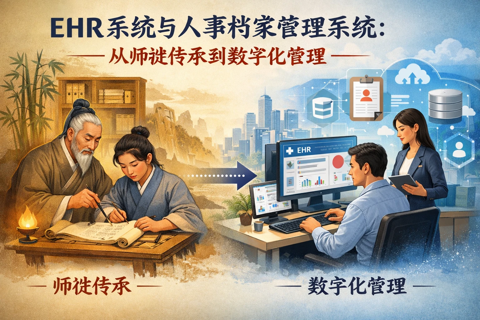 EHR系统与人事档案管理系统：从师徒传承到数字化管理