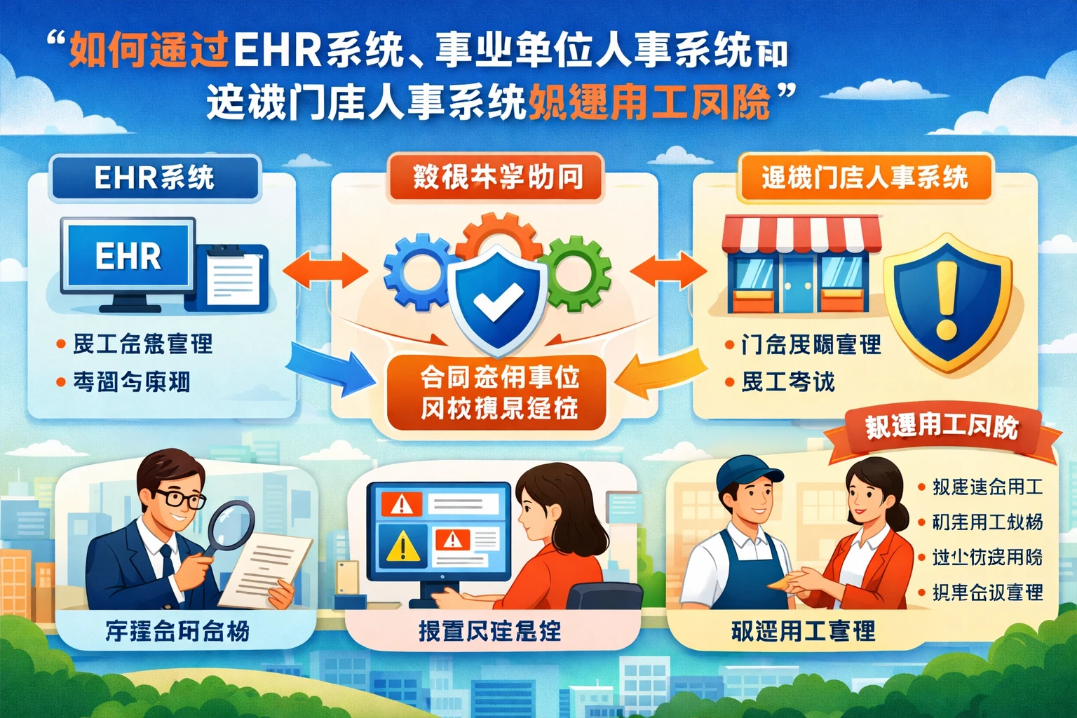 如何通过EHR系统、事业单位人事系统和连锁门店人事系统规避用工风险