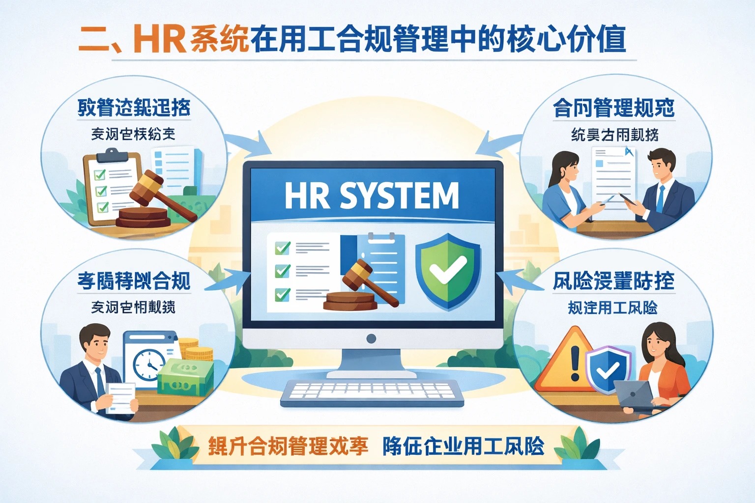 二、HR系统在用工合规管理中的核心价值