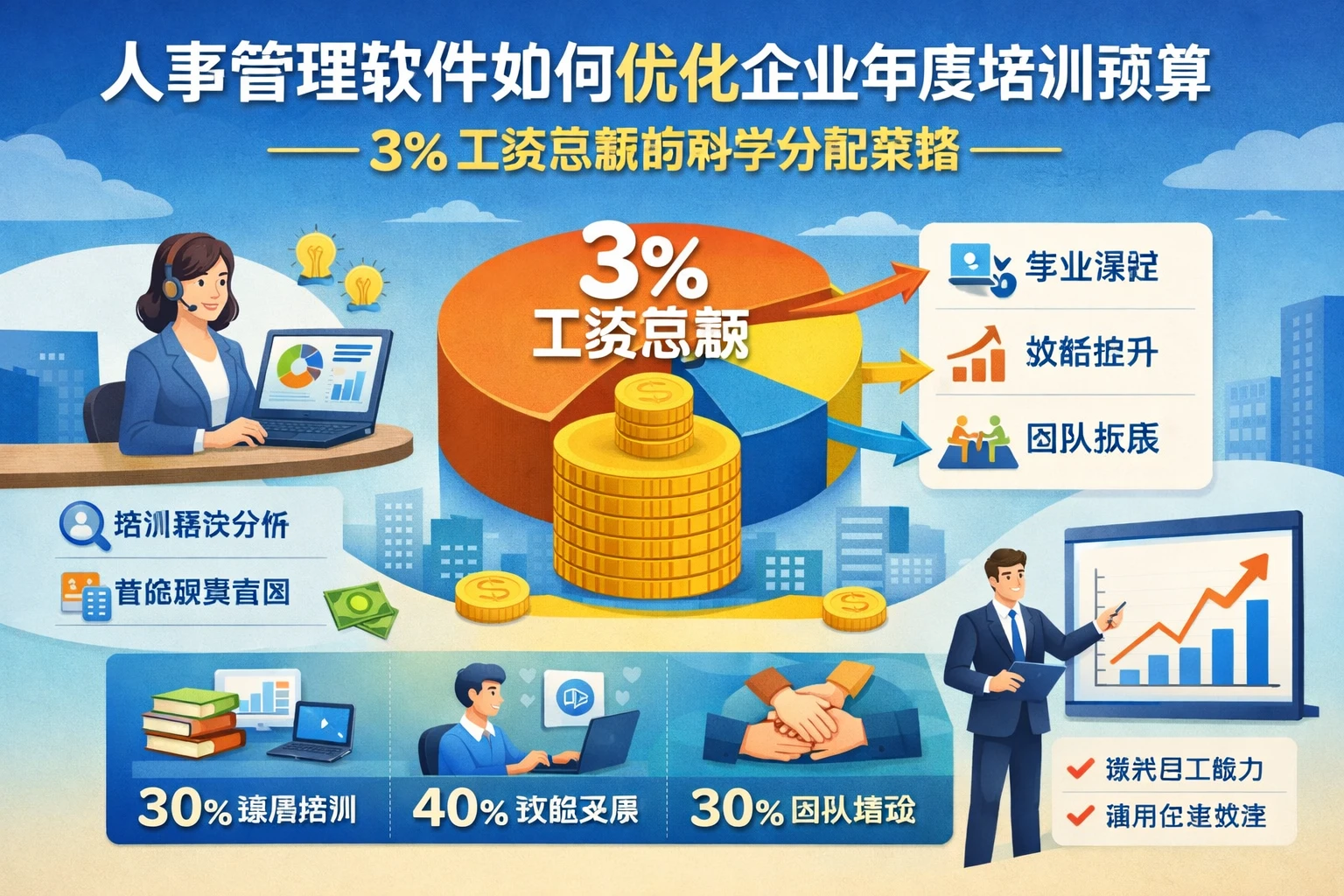 人事管理软件如何优化企业年度培训预算——3%工资总额的科学分配策略