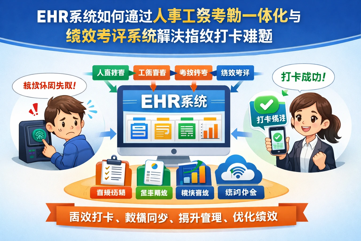 ehr系统如何通过人事工资考勤一体化与绩效考评系统解决指纹打卡难题