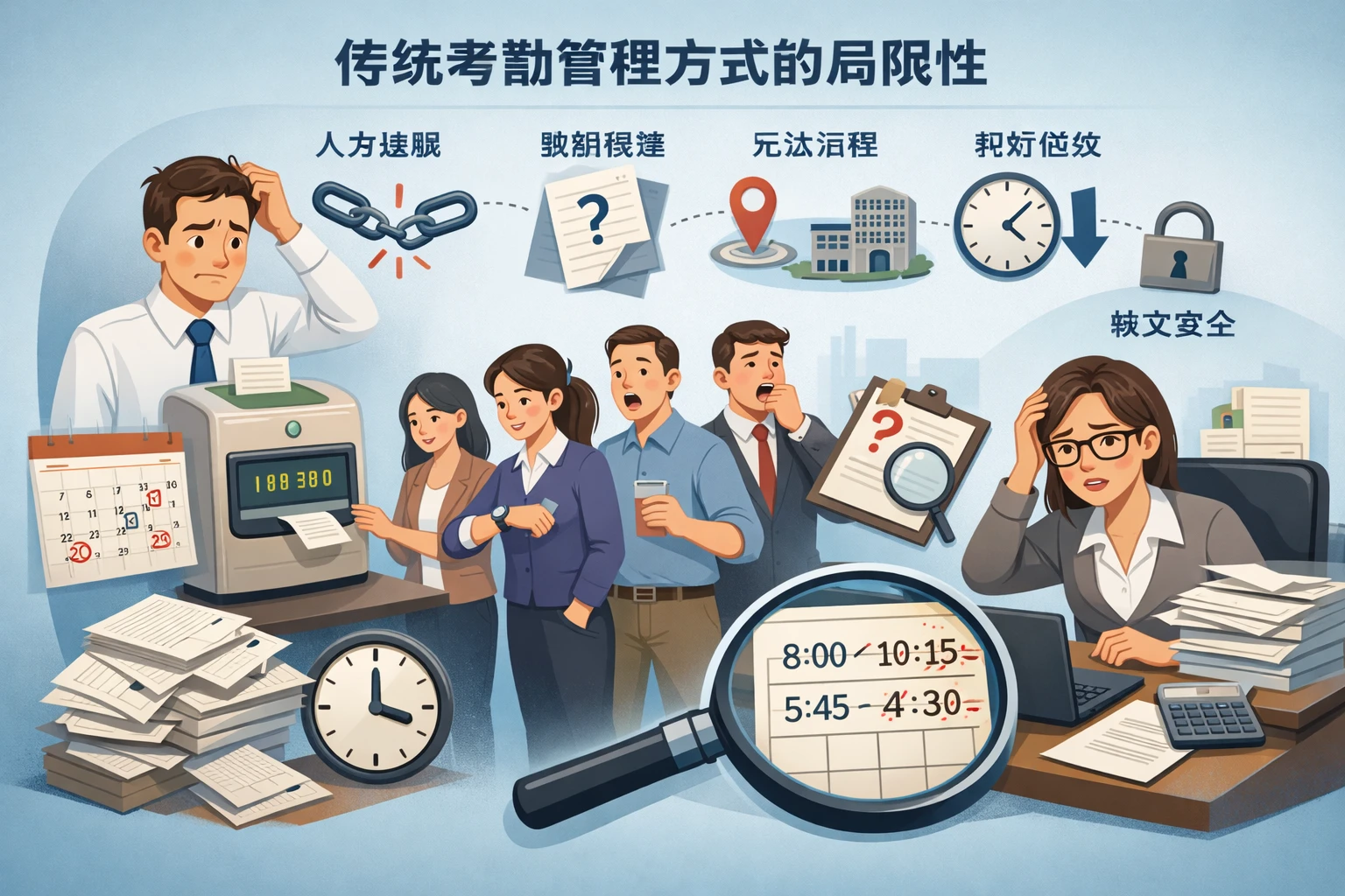 传统考勤管理方式的局限性