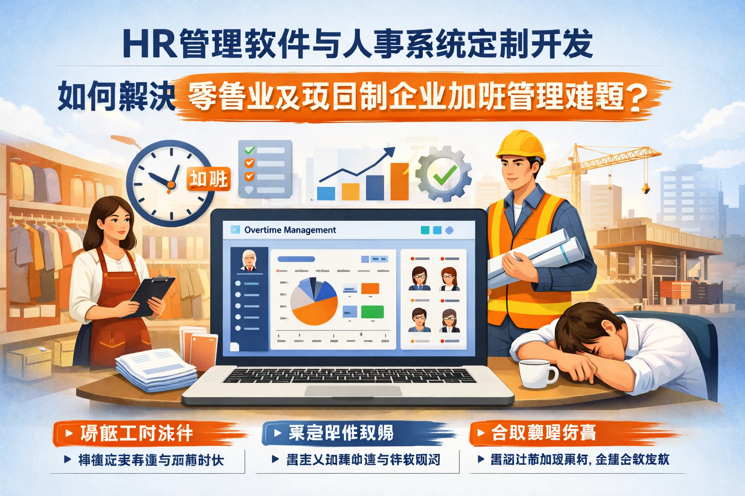 HR管理软件与人事系统定制开发如何解决零售业及项目制企业加班管理难题