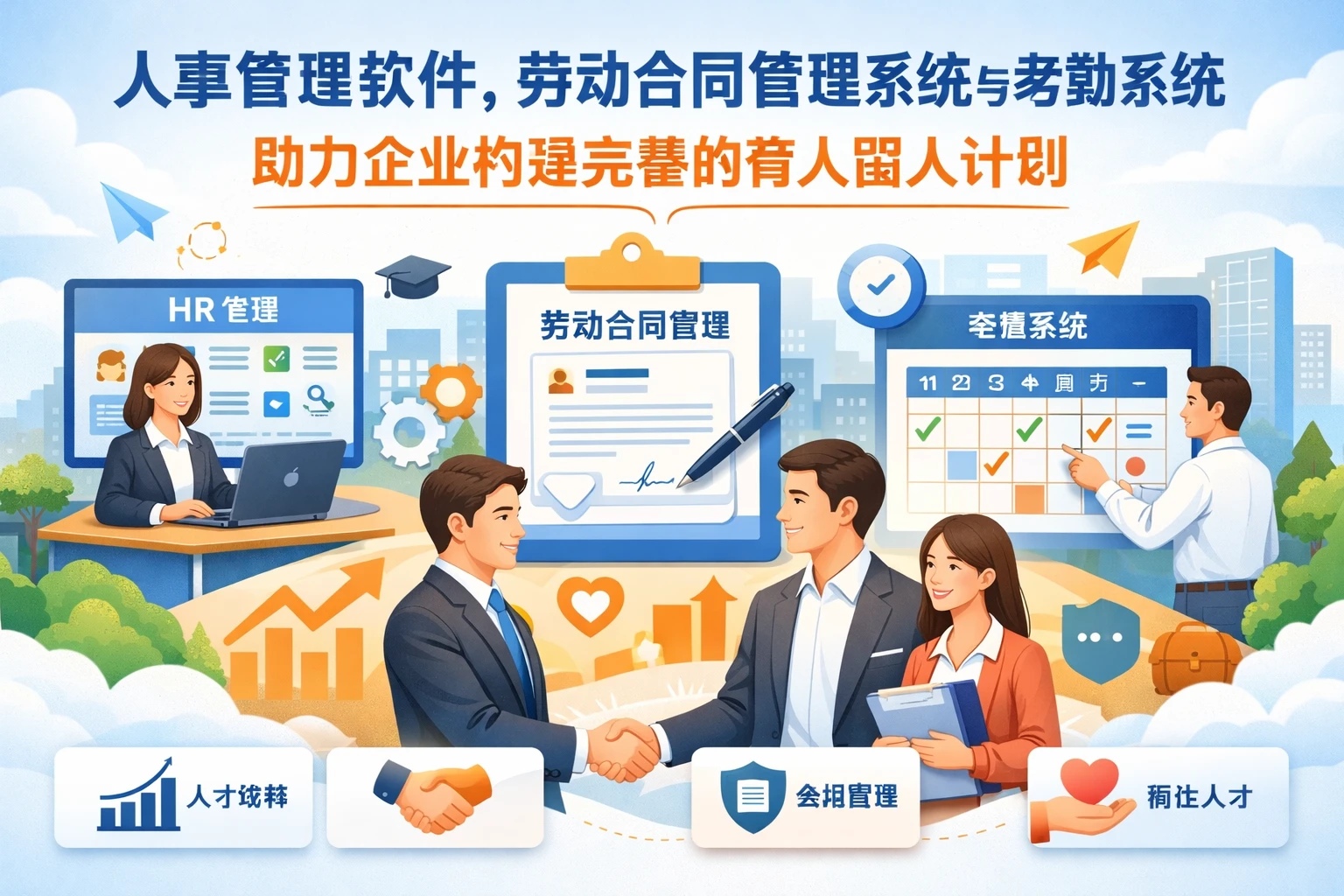 人事管理软件、劳动合同管理系统与考勤系统如何助力企业构建完善的育人留人计划