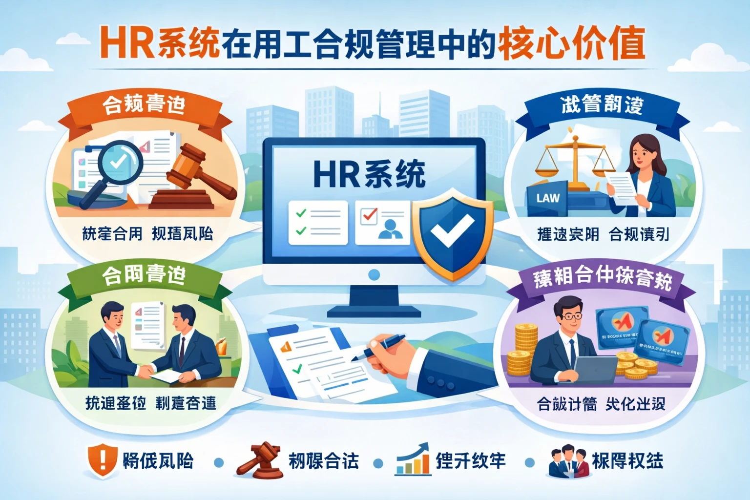 HR系统在用工合规管理中的核心价值