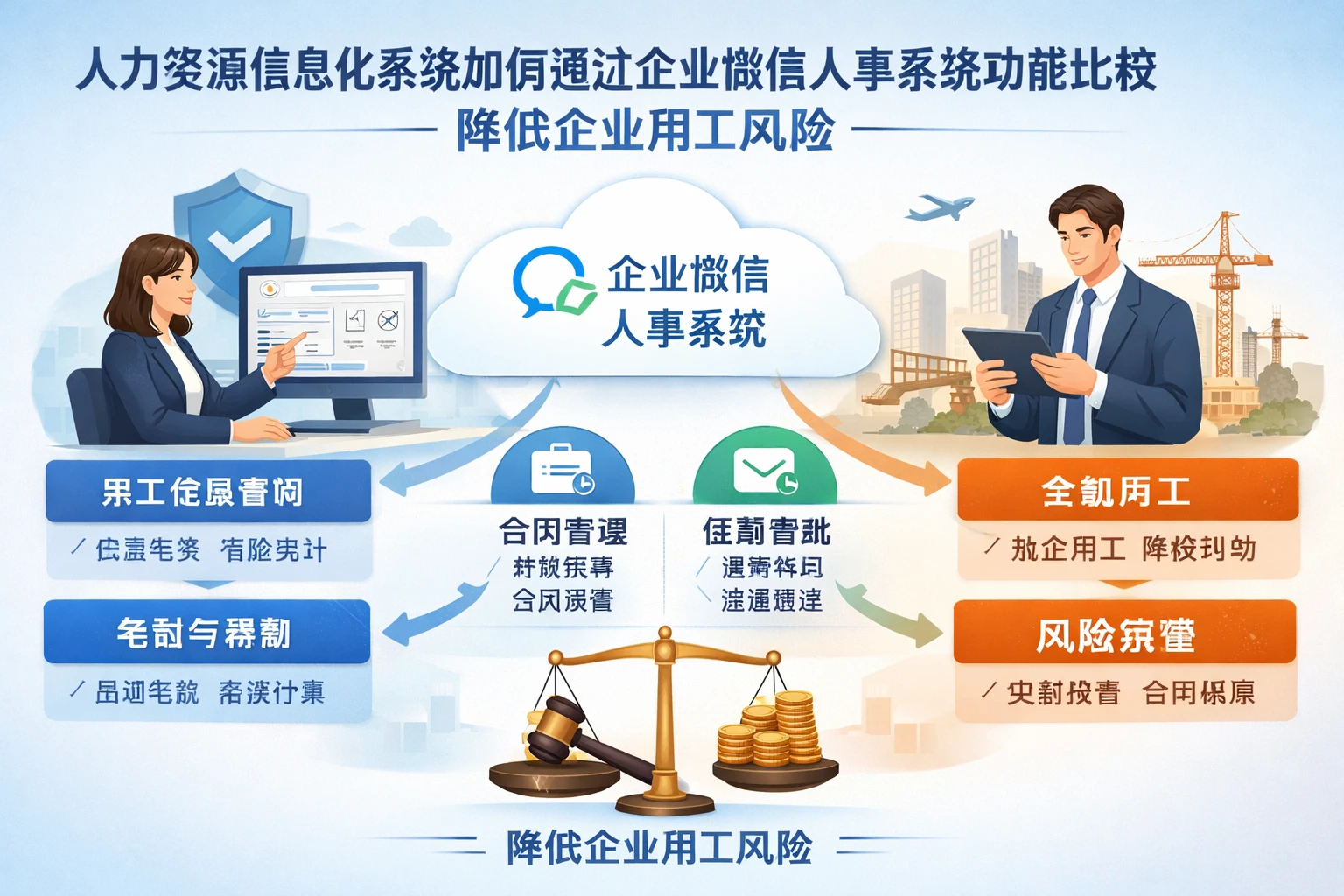 人力资源信息化系统如何通过企业微信人事系统功能比较降低企业用工风险