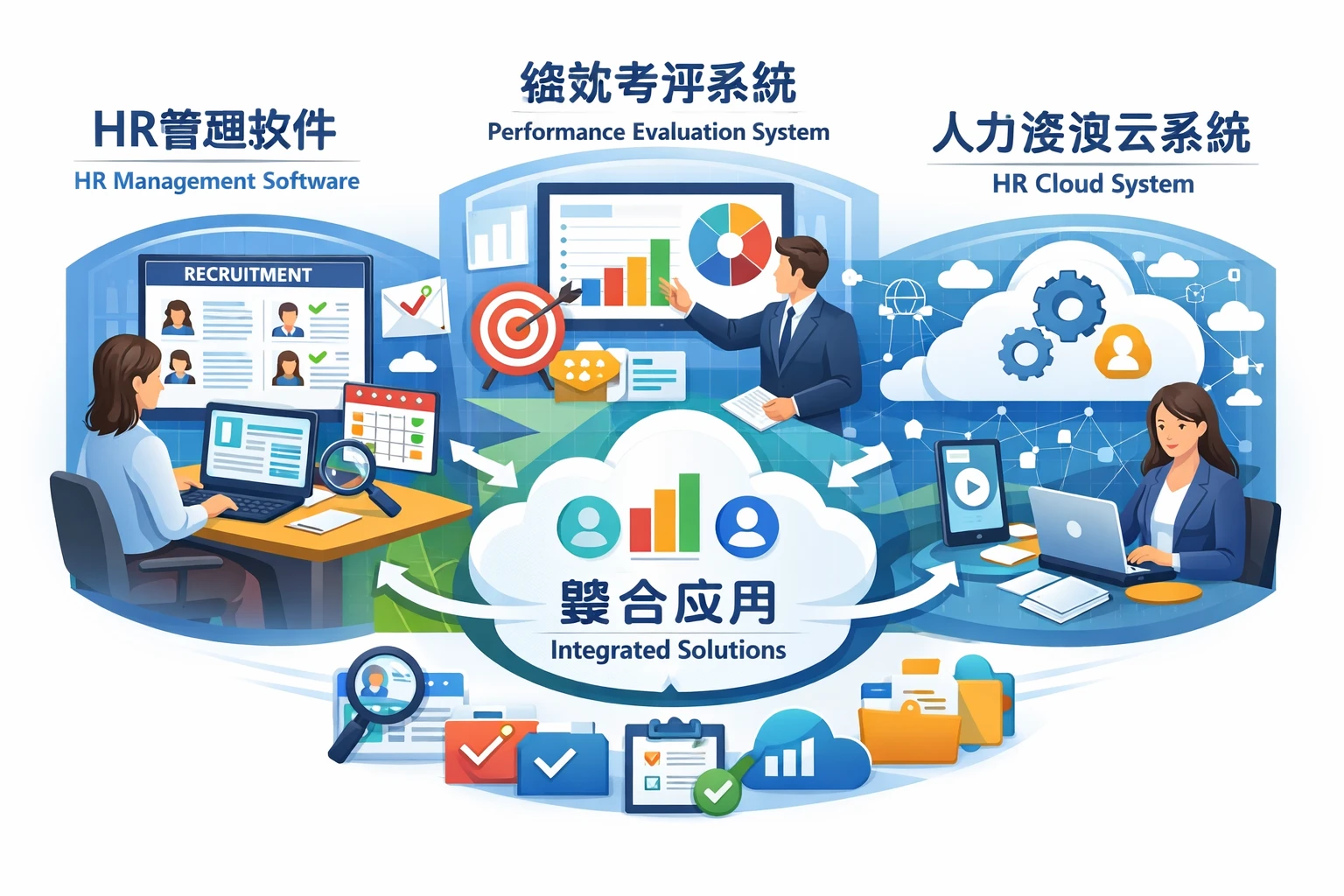 优化企业招聘模块：HR管理软件、绩效考评系统与人力资源云系统的整合应用