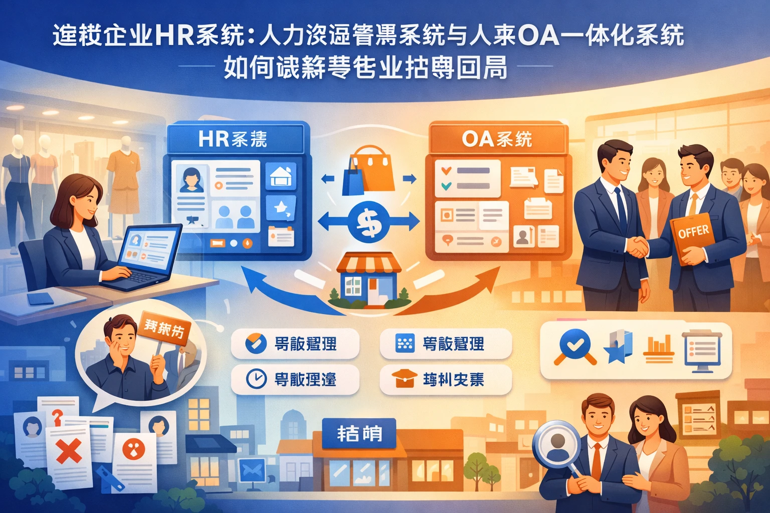 连锁企业HR系统：人力资源管理系统与人事OA一体化系统如何破解零售业招聘困局