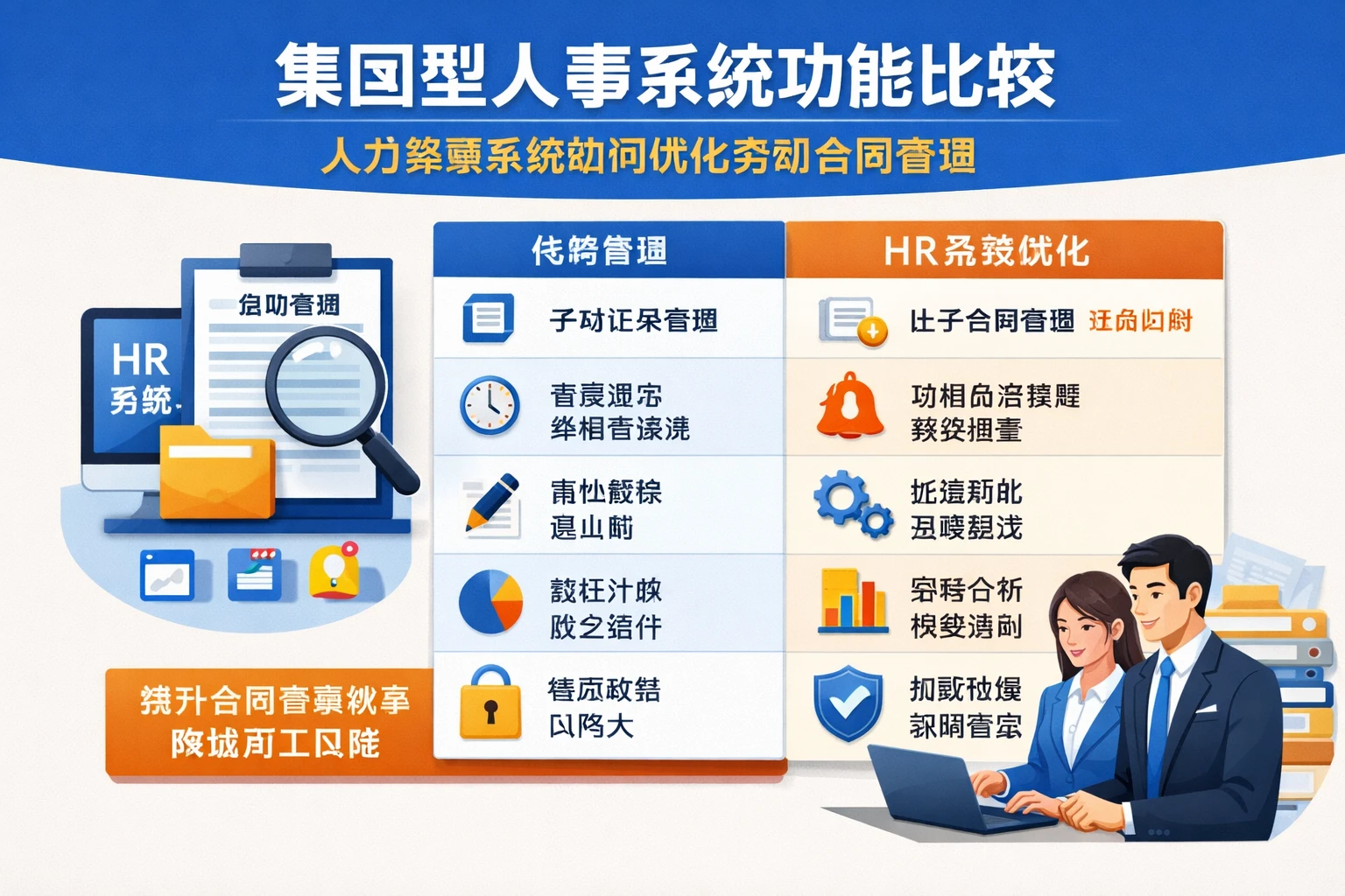 集团型人事系统功能比较：人力资源系统如何优化劳动合同管理