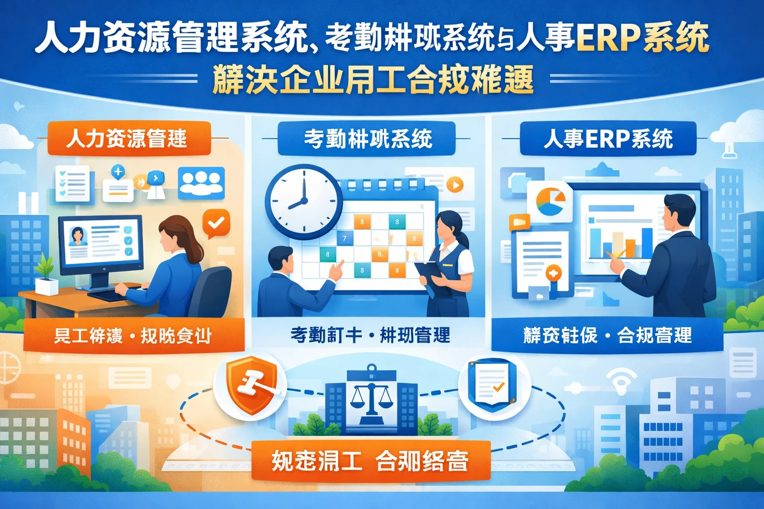 人力资源管理系统、考勤排班系统与人事ERP系统:解决企业用工合规难题