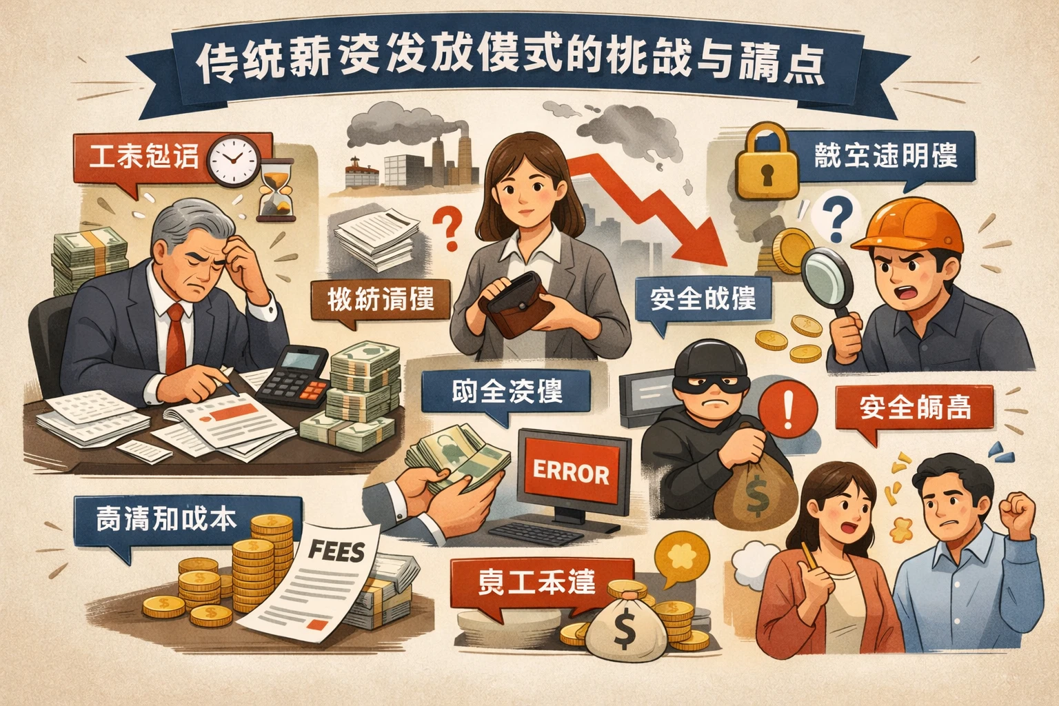 传统薪资发放模式的挑战与痛点