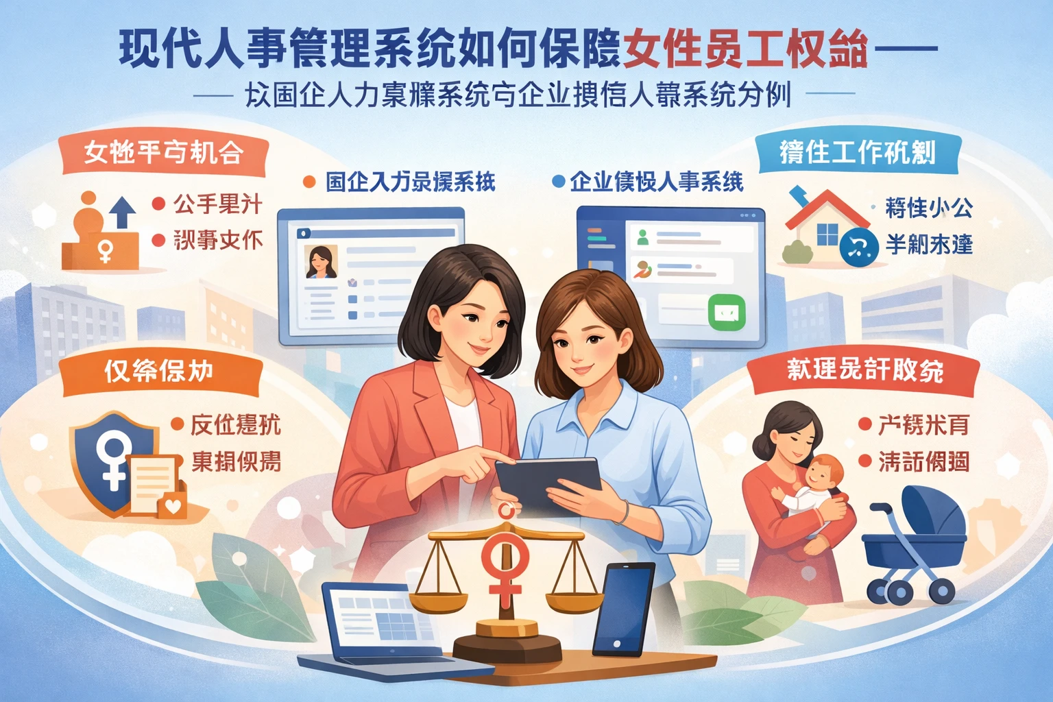 现代人事管理系统如何保障女性员工权益——以国企人力资源系统与企业微信人事系统为例