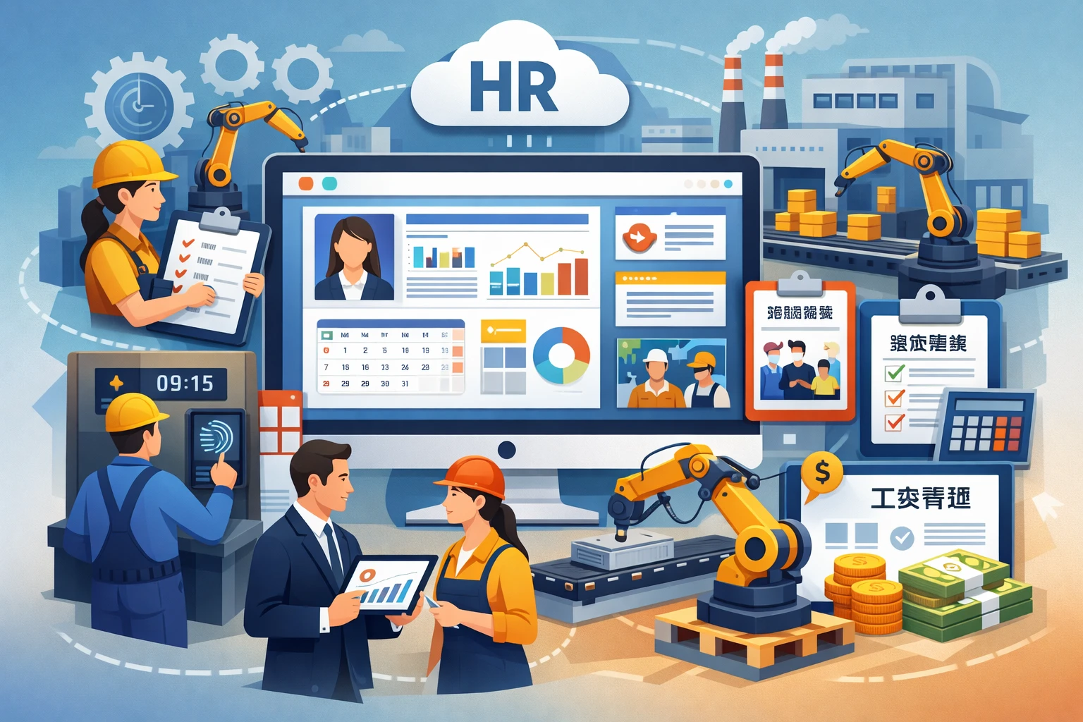 HR管理软件在制造业的特殊应用需求