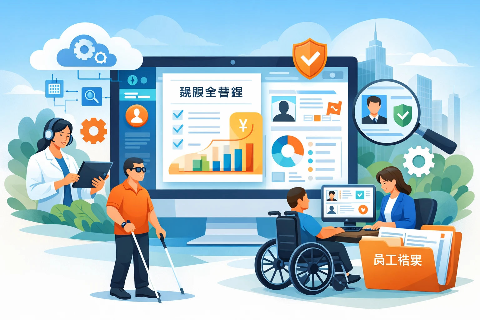 智能化HR管理软件与人事云平台：优化残障金管理的员工档案系统解决方案