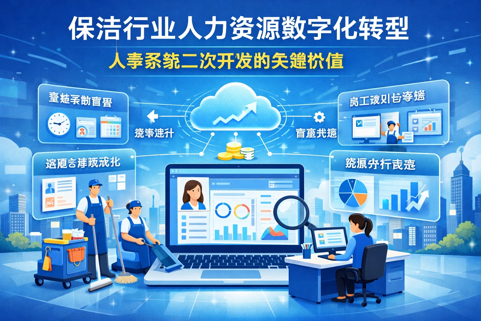 保洁行业人力资源数字化转型：人事系统二次开发的关键价值