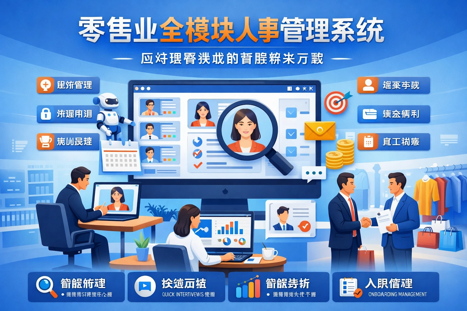 零售业全模块人事管理系统：应对招聘挑战的智能解决方案