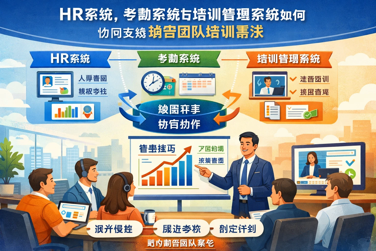 HR系统、考勤系统与培训管理系统如何协同支持销售团队培训需求