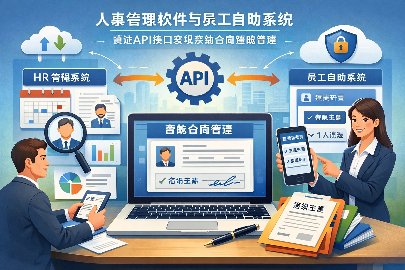 人事管理软件与员工自助系统:通过API接口实现劳动合同智能管理